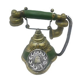 Retro Corded Telephone Decor Old Fashion Rotary Telephone american Style Vintage Rotary Telephone Statue for Hotel Bar Cafe Ornament