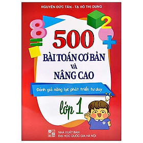 Ảnh bìa 500 Bài Toán Cơ Bản Và Nâng Cao Lớp 1