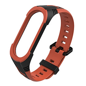 Mua Dây đeo thay thế Mijobs cho Xiaomi Miband 3 - Miband 4   khóa gài kim kiểu dán thể thao viền màu 4 gốc dày chống sốc - Hàng Nhập Khẩu