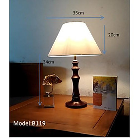 Mua Đèn ngủ thân gỗ  chao vải cao cấp Khôi Nguyễn - B 119