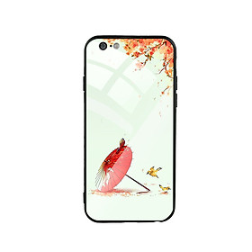 Ốp Lưng Kính Cường Lực cho điện thoại Iphone 6 / 6s - Sakura 02