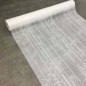 Mua Giấy dán kính hình cây tre cây trúc màu trắng - khổ 90cm - có sẵn keo