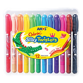 Bút Màu Trang Trí 3 trong 1 Cơn Lốc Twister AMOS AST1 (12 Màu)