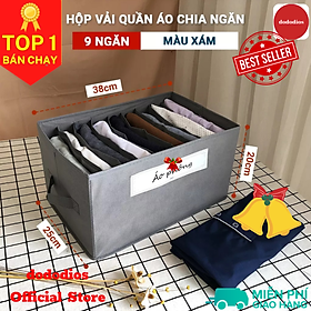 Mua Hộp vải chia 11 ngăn độc quyền dododios có tag gắn tên hộp lõi dày 2mm rất cứng cáp đựng quần jeal áo thun áo len