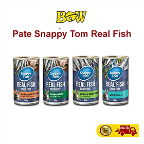 Pate Snappy Tom Real Fish - Pate thịt cá nguyên con cho mèo mọi lứa tuổi lon 400g