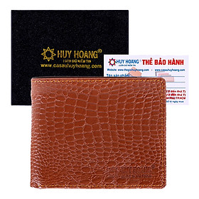 Ví nam Huy Hoàng vân cá sấu màu da, đen, nâu HC2110-11-12 - Màu nâu