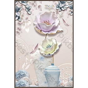 Mua Tranh dán tường Bình hoa phù điêu sáng tạo  Tranh dán tường 3d hiện đại (tích hợp sẵn keo) MS953042