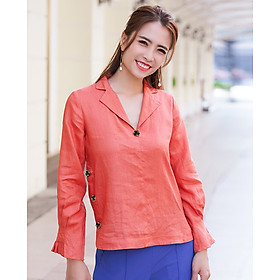 Áo Cổ Ve Linen Celosia TOP148 Thời trang thiết kế Hity