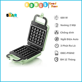 Máy Nướng Bánh Mỳ, Máy Kẹp Bánh Mỳ Sandwich-Waffle BEAR DBC-C06M1 Dung Tích 0.8 Lít, Công Suất 600 W - Hàng Chính Hãng