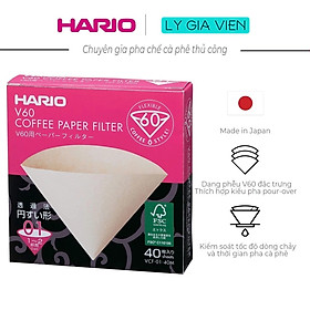 Túi Giấy Lọc Cà Phê Hario V60 Coffee Paper Filter - 1 cup - Mã VCF-01-40M (pha 1-2 tách cà phê)
