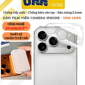 Tấm dán PET bảo vệ viền lens camera công nghệ InvisibleFit cho iPhone 17 Pro Max / 17 Pro hiệu URR Film siêu mỏng 0.1mm, Chống bám vân tay – Kỵ nước, kỵ dầu, Chống trầy & mài mòn vượt trội - hàng nhập khẩu - Iphone 17 Pro Max