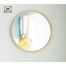 GƯƠNG TRÒN TREO TƯỜNG KHUNG GỖ HÀN QUỐC KHÔNG - CIRCLE MIRROR
