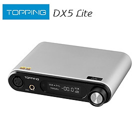 TOPPING DX5 Lite Bộ giải mã ES9068AS*2 DAC Bộ khuếch đại tai nghe DSD512 768kHz LDAC/USB/OPTICAL/COAXIAL Đầu vào XLR/RCA/6.35mm Màu đầu ra: Đen Phích cắm US