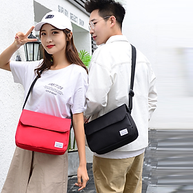 Túi Đeo Chéo Vải Canvas Bền Bỉ Form Vuông Có Thể Đựng lpad Kiểu Dáng Năng Động Cho Nam Nữ Đi Học Đi Chơi