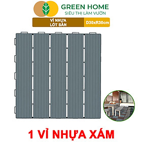 Vỉ Nhựa Lót Sàn Greenhome, Catleza, D30xR30cm, Độ Bền 5 Năm, Dễ Lắp Đặt, Trang Trí Ban Công, Sân Vườn, Hồ Bơi