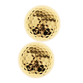 2 Pack Rubber Dual-Layer Golf Ball For Match Practice Play Golfer Gift