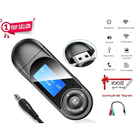 Mua Hàng Chính Hãng - Bộ Thu Phát Bluetooth T13-JA Bluetooth 5.0 Phạm Vi Kết Nối 15m Màn Hình LCD Chế Độ Chuyển Đổi Linh Hoạt RX TX Plug&Play Không Cần Cài Đặt AUX 3.5mm USB Kết Nối Đa Dạng Điện Thoại Loa TV PC Đầu Đĩa Tai Nghe Nhỏ Gọn - ROGTZ