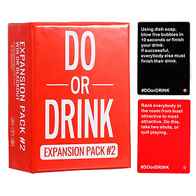 Do or Drink Expansion Pack #2 Game Cards Win or Blackout Games for Adult Party Game Night College Camping Birthday Party