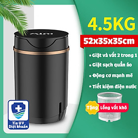 Máy Giặt Mini Tự Động DEKE XP-10 4KG Đảo Chiều Công Suất Cực Mạnh Giặt Sạch Quần Áo Phù Hợp Cho Sinh Viên, Em Bé