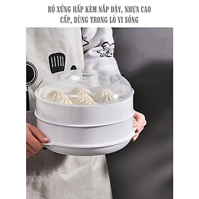 Mua Xửng hấp kèm nắp đậy có thể dùng được cho lò vi sóng LE11