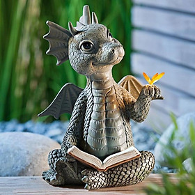 Dinosaur Statue Garden Outdoor Yard Lawn Decor DIY Resin Figurines Ornaments