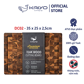 Mua Thớt thái gỗ teak đầu cây KAIYO size S 30 x 20 x 2 5cm