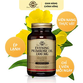 Viên uống điều hòa nội tiết tố nữ, nuôi dưỡng da Solgar Dầu Anh Thảo Evening Primrose Oil 1300 mg - NHẬP KHẨU USA