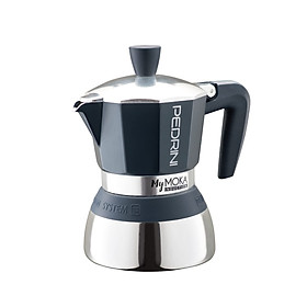 Mua Ấm pha cà phê PEDRINI MyMoka induction Night Blue - Dùng được cho bếp từ - 3 Cup / 6 Cup   Hàng Chính Hãng