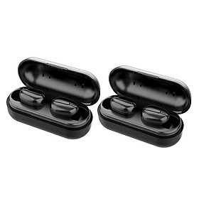 2x  Sports Bluetooth 5.0  Earphone Earbuds Headphone  black