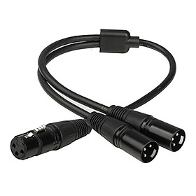 3 Pin XLR    To Dual 2   Splitter Cable Adaptor Cable