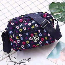 TÚI VẢI CHỐNG THẤM HỌA TIẾT VINTAGE TRẺ TRUNG 3 NGĂN LỚN