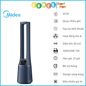 Quạt Không Cánh MIDEA AMS150E-TM Nhận Diện Điều Khiển Gió AI Tự Động Độ Gió