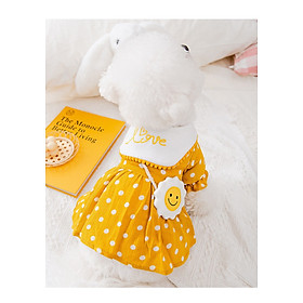 Váy vàng mặt cười dễ thương từ 0.5-10kg cho chó mèo