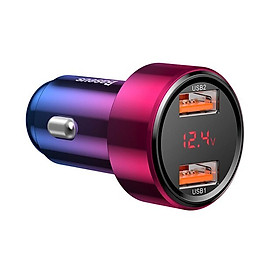Mua Hồng - Tẩu củ sạc nhanh đa năng dành cho xe hơi / xe ô tô 2 cổng USB hiệu Baseus Dual-USB (45W - 6A  Công nghệ sạc nhanh Quick Charge 3.0 / Quick Chagre 4.0  2 cổng USB Car Charger) - hàng chính hãng