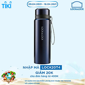 Bình Giữ Nhiệt Bằng Thép Không Gỉ Lock&Lock Vacuum Bottle LHC6180FU (800ML) - Xanh Đậm