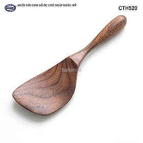 Mua Muôi xới cơm dáng lệch gỗ Óc Chó nhập khẩu Mỹ tiện dụng (CTH520) - chịu nhiệt cao - Không tiết ra chất độc hại