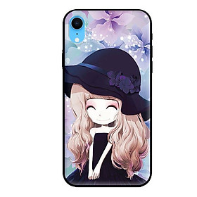 Ốp lưng cho iPhone XR  Anime Cô Gái Nón Đen - Hàng chính hãng