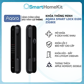 Khóa Thông Minh Aqara D100 Smart Lock Bản Quốc Tế - Khóa Push Pull Tiện lợi, mở cửa bằng vân tay, app - Hàng Chính Hãng