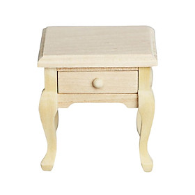 1:12 Dollhouse Furniture Wood NightStand for Dollhouses DIY Fitments