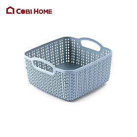 Giỏ nhựa Cobi Home đựng đồ đa năng giả đan hình chữ nhật cao cấp - 341125