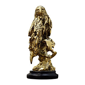 Resin Eagle Statue Bird Figurine Ornament for Desktop Decoration Collectible