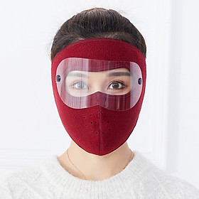 Khẩu trang ninja vải nỉ có kính chống bụi dán gáy che kín tai chống nắng chồng gió bụi chạy xe phượt nam nữ - khau trang ni