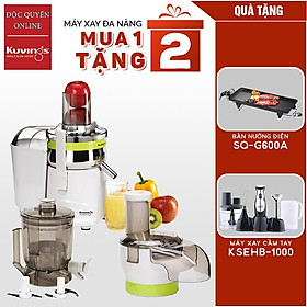 Mua Máy ép trái cây đa năng Kuvings NJM-9010GR (2.0L) Tặng Bàn nướng điện SQ-G600A và Máy xay sinh tố KSEHB-1000 - Hàng chính hãng