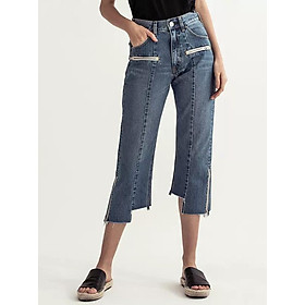 Quần Jeans Nữ MOUSSY Japanese Washed Irregular Zipper Jeans - SIZE 26