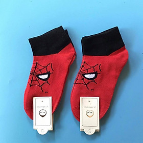 Tất siêu nhân Lố 10 đôi tất siêu nhân cổ trung cho bé trai họa tiết cá tính