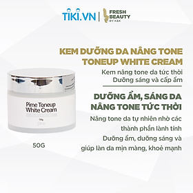 Kem dưỡng da nâng tone nhẹ Pime Toneup White Cream dưỡng ẩm, hỗ trợ sáng da, làm mờ thâm nám 50g