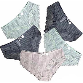 COMBO 05 QUẦN LÓT NỮ REN  CAO CẤP  QL1505 (Màu ngẫu nhiên) - TẶNG CẶP DÂY TRONG