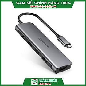 Mua Bộ chuyển USB-C to HDMI kèm Hub 3 USB 3.0 Cao Cấp Ugreen 50209 -Hàng chính hãng