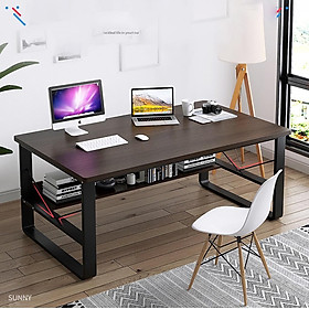 Mua Bàn làm việc  Bàn làm việc chân U có kệ dưới vân gỗ tối kích thước lớn 120*60*72cm