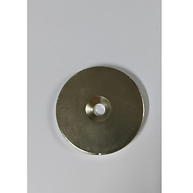 Nam châm viên đất hiếm 50x5 lỗ vát 6mm